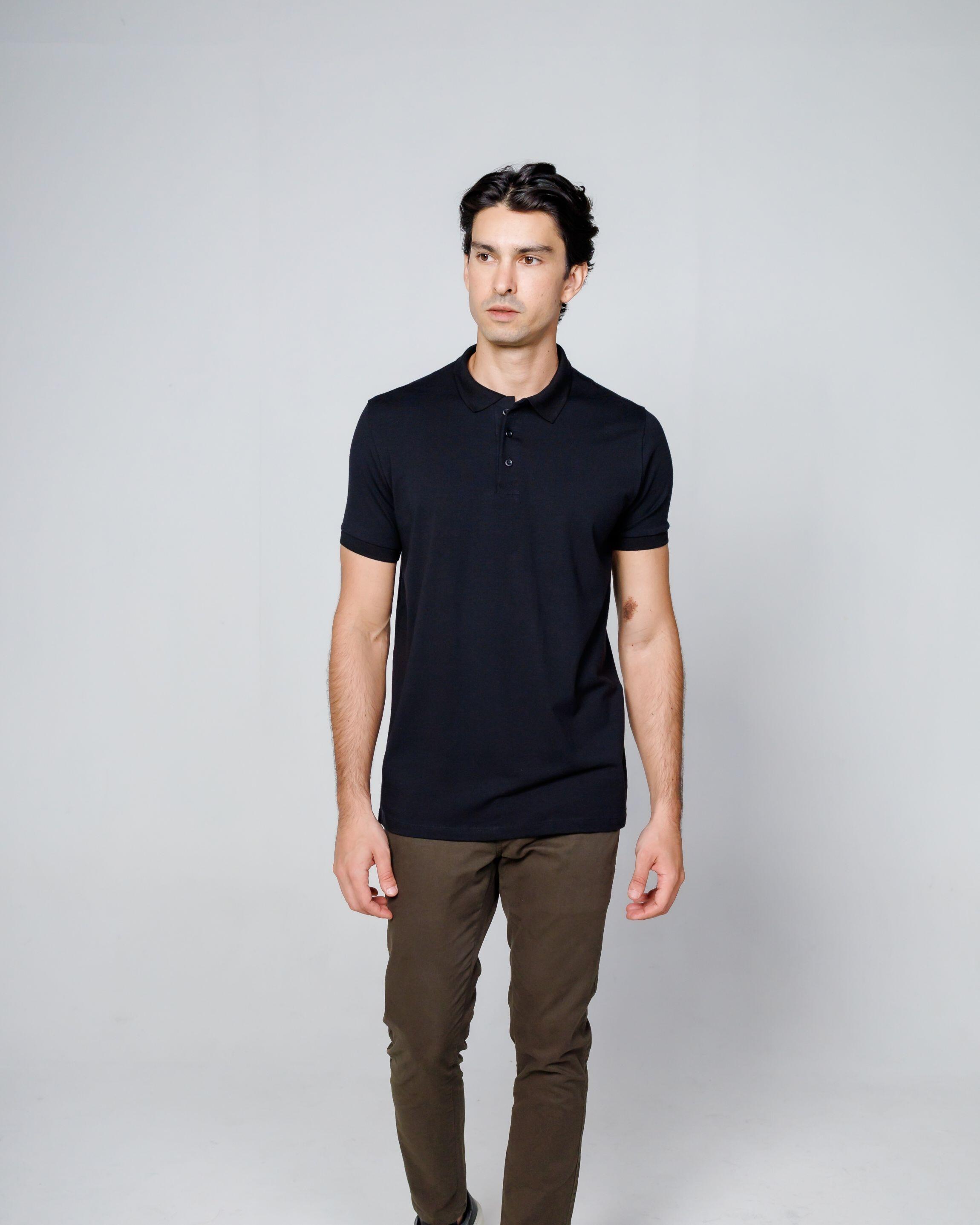 Polo Cotton Pima Black