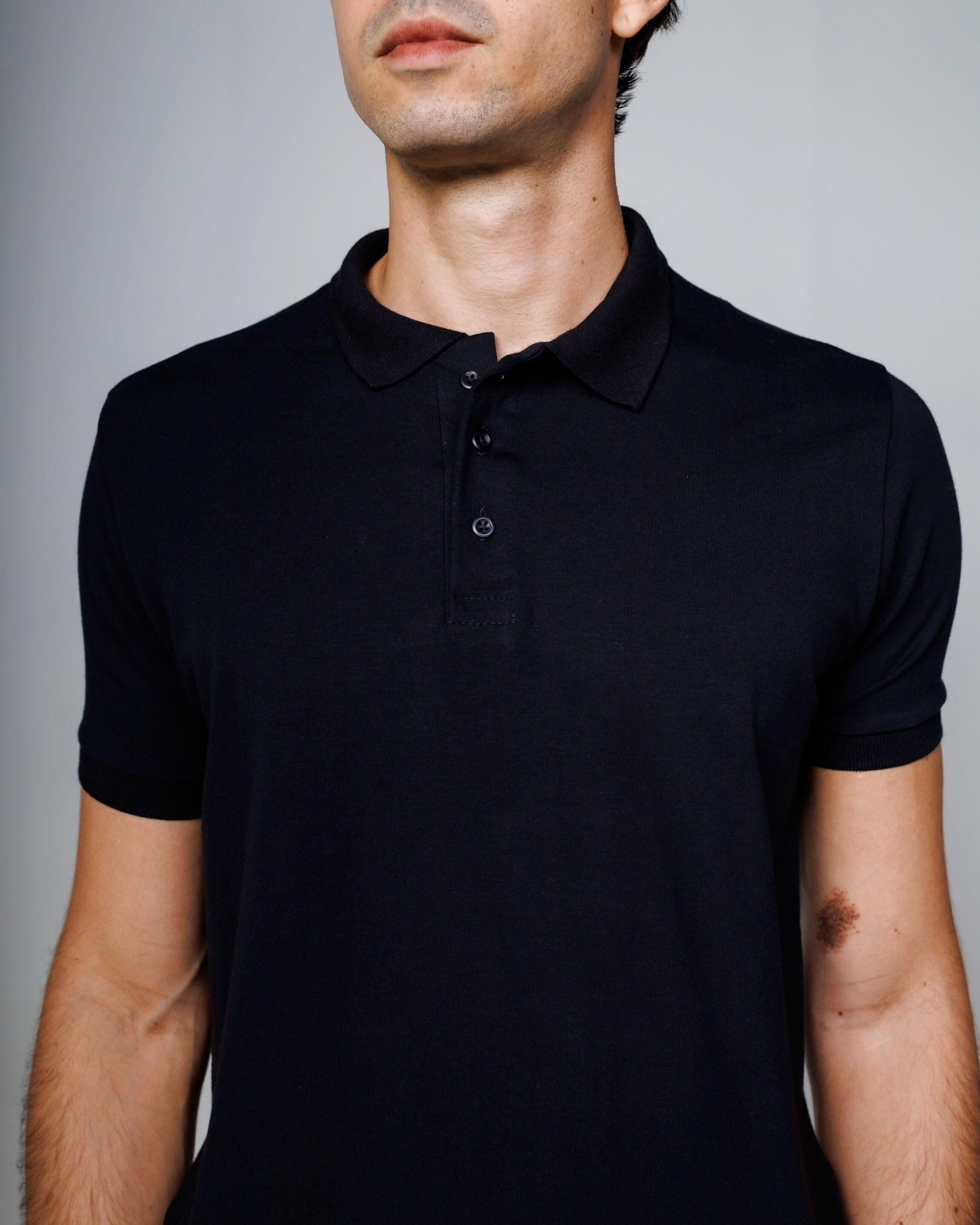 Polo Cotton Pima Black