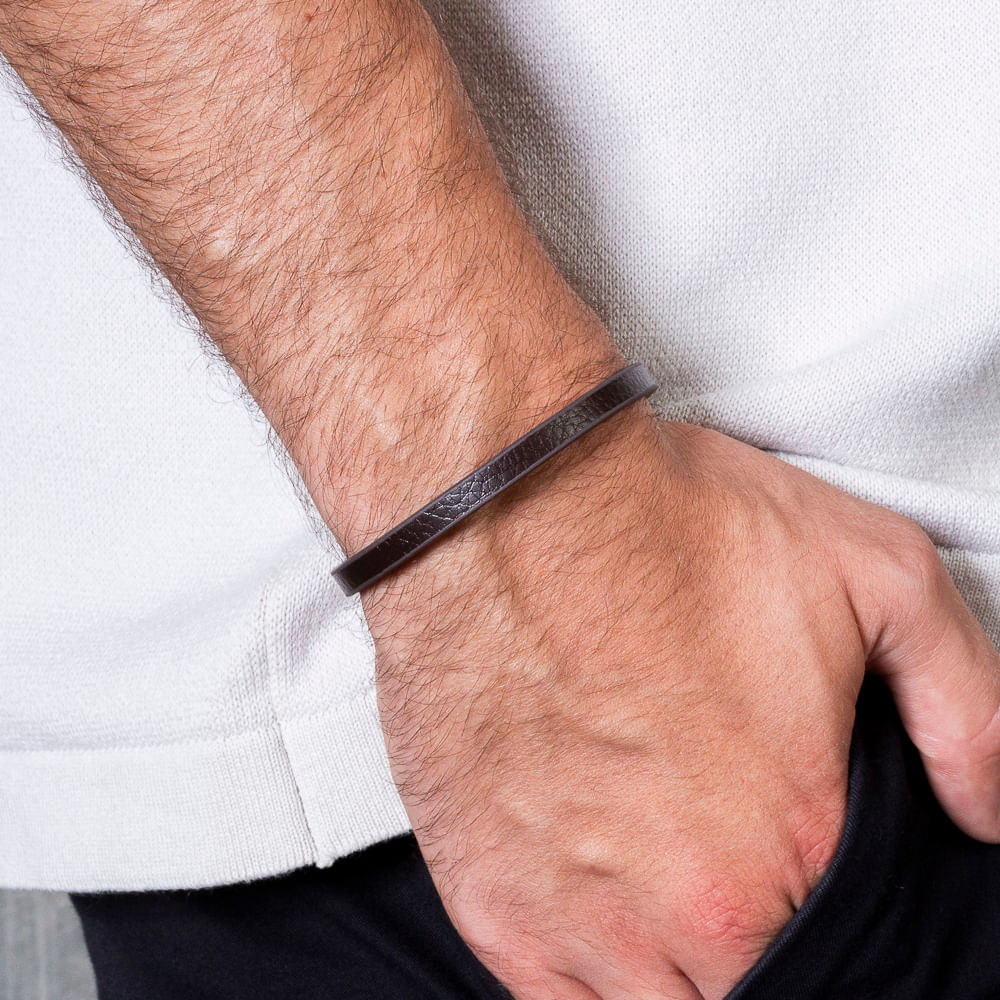 Pulseira Arnault de Couro Marrom