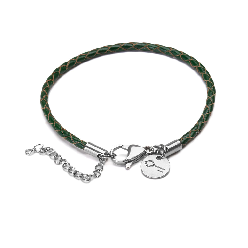Pulseira Jurgen de Couro Verde