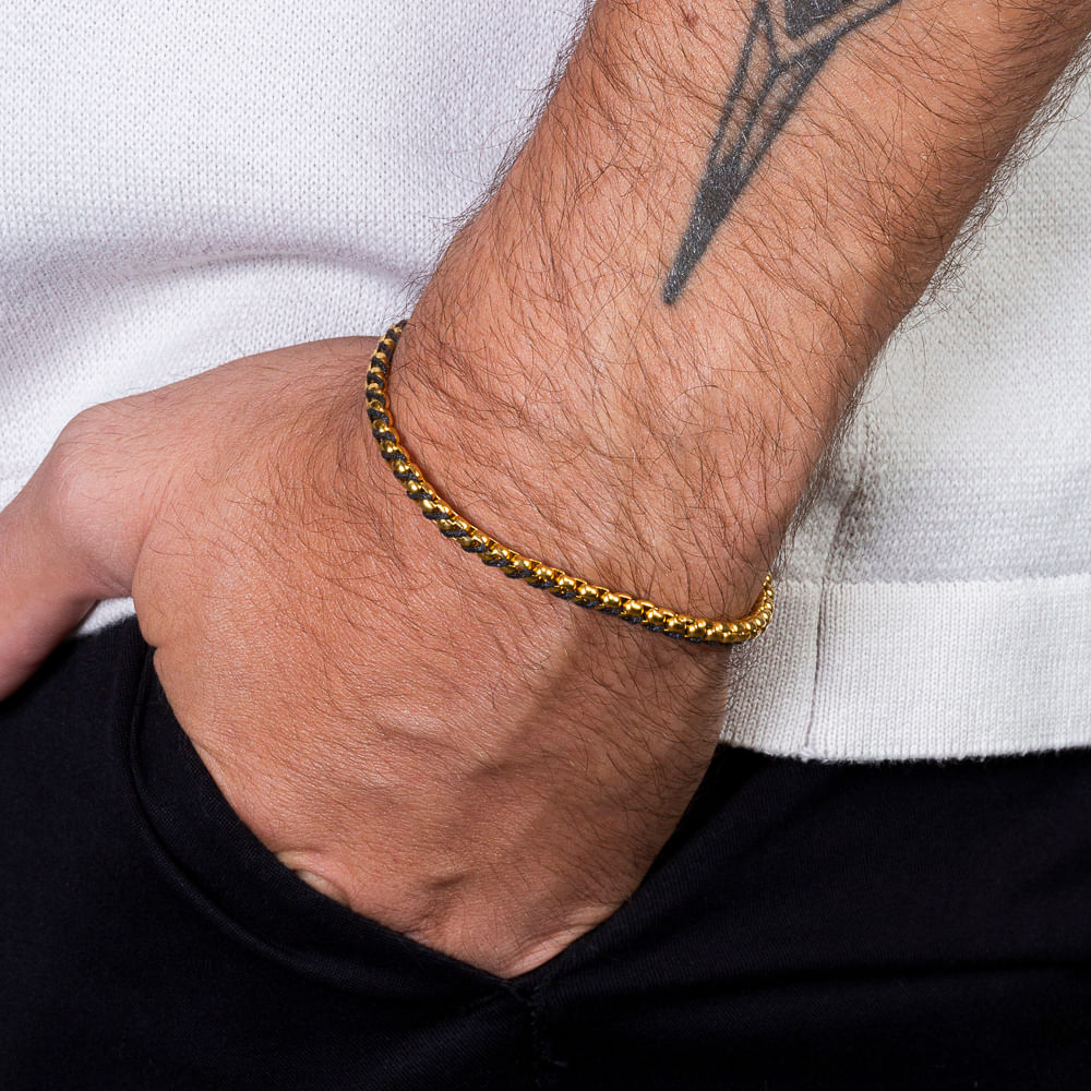 Pulseira Michelle de Aço Dourado