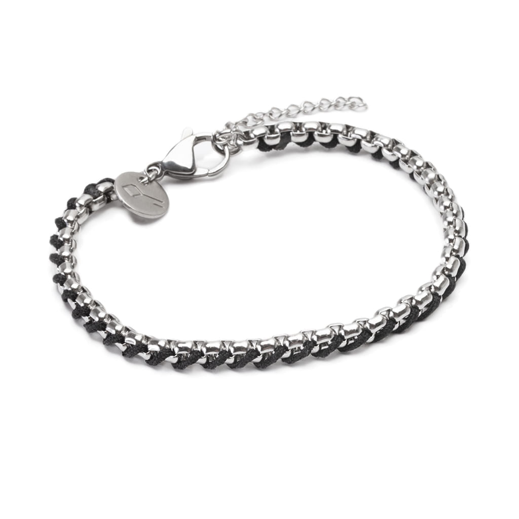 Pulseira Aco Obama Preto Niquel Aj