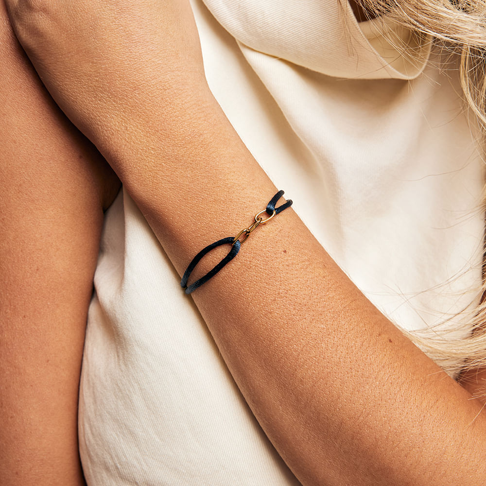 Pulseira Pétala Navy Azul Marinho