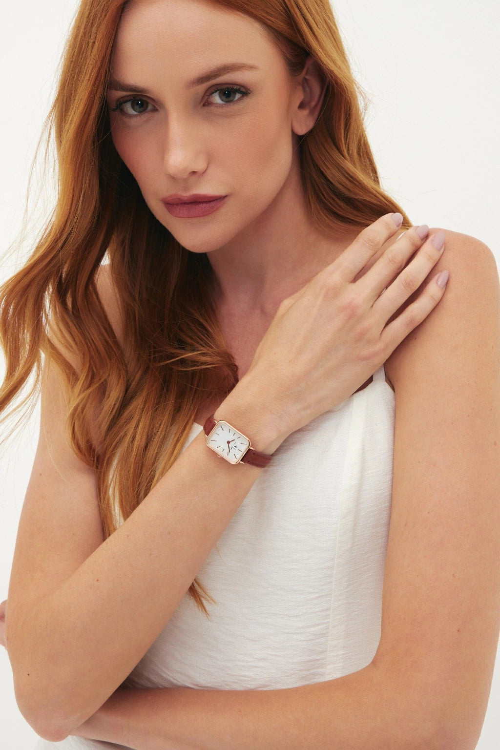 Relógio Feminino Quadrado Square Bronx Rosé Gold