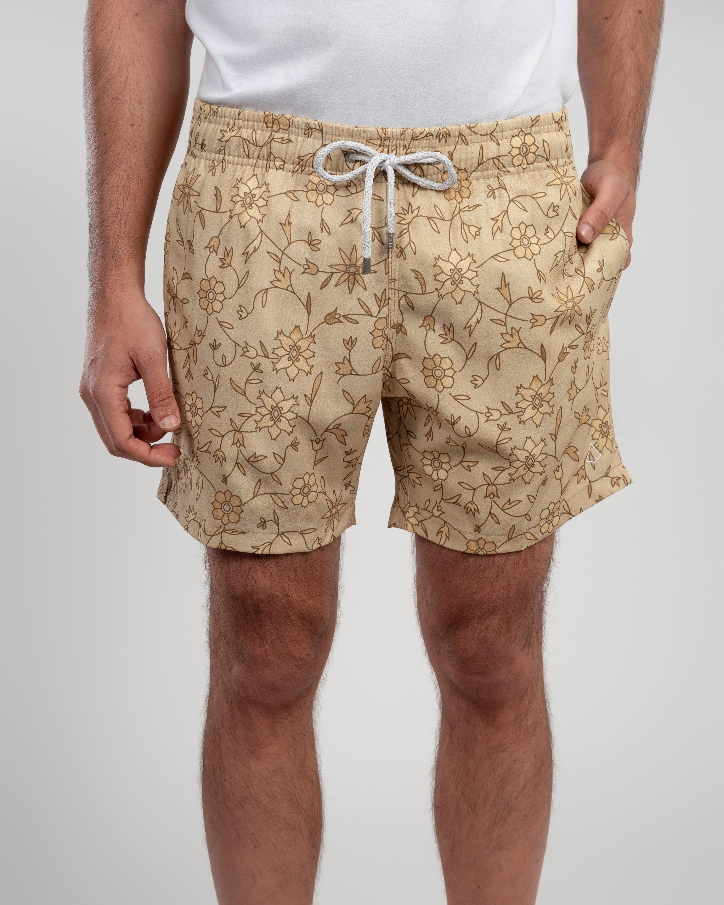 Short Estampado Garden Amarelo