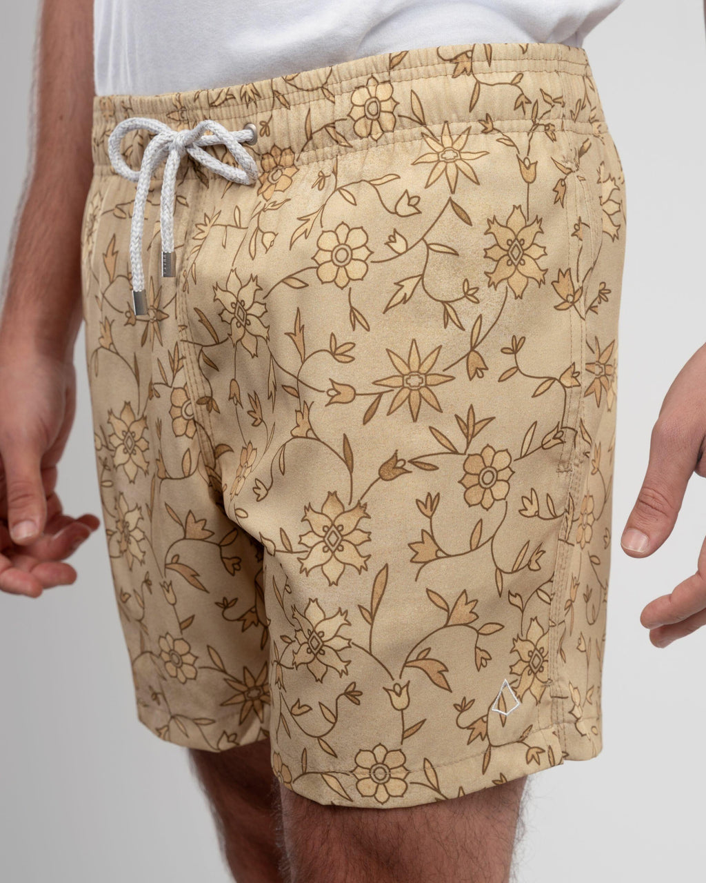 Short Estampado Garden Amarelo