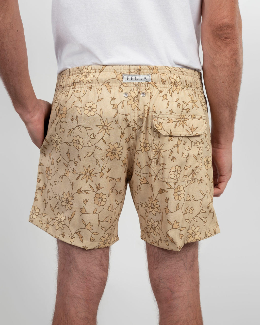 Short Estampado Garden Amarelo