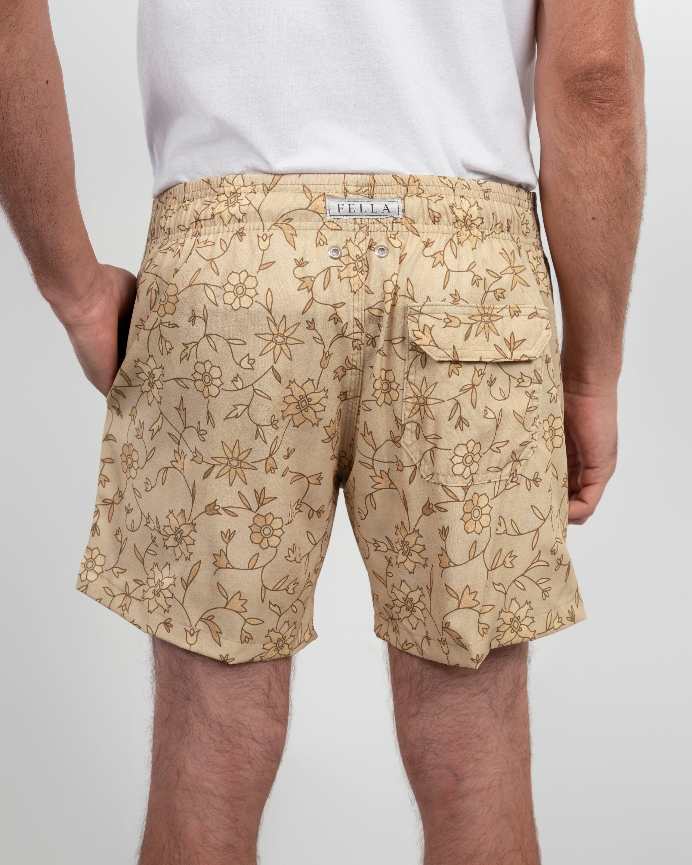 Short Estampado Garden Amarelo